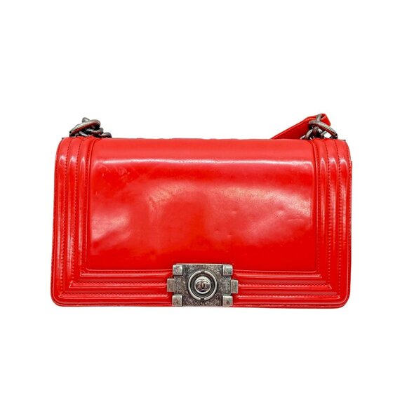 Chanel Original Boy Patent Leather Red - Picture 1 of 9